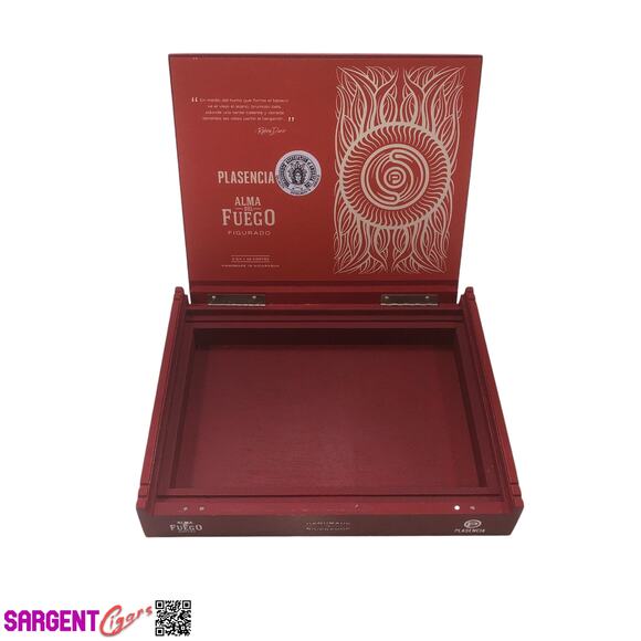 Plasencia Alma Fuego Cortez Empty Wooden Cigar Box 10x8.25x1.5 - Picture 6 of 6